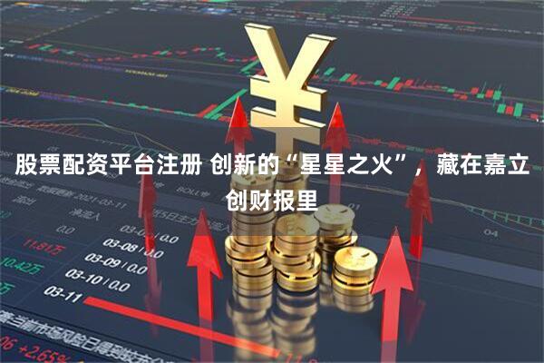 股票配资平台注册 创新的“星星之火”，藏在嘉立创财报里