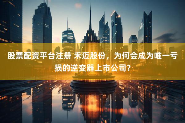 股票配资平台注册 禾迈股份，为何会成为唯一亏损的逆变器上市公司？