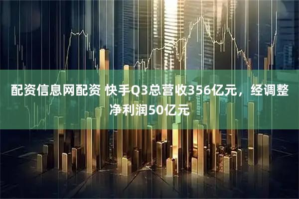 配资信息网配资 快手Q3总营收356亿元，经调整净利润50亿元